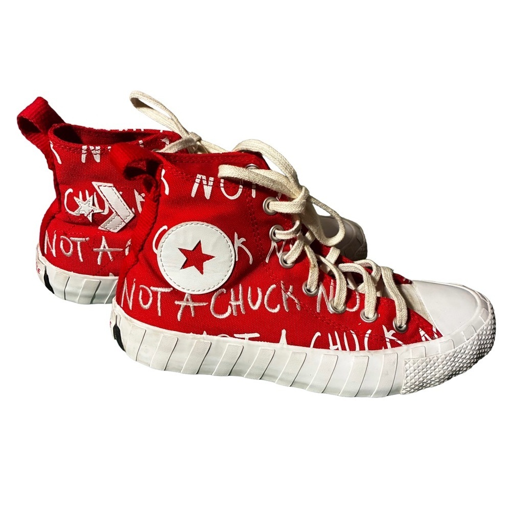 Converse UNT1TL3D Not A Chuck Red High Tops (M5 / W7)